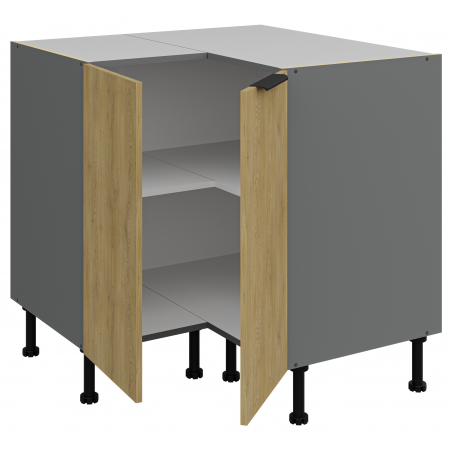 Szafka narożna dolna 90 cm CREMA dąb cremona / antracyt 90x90 DN 2F BB